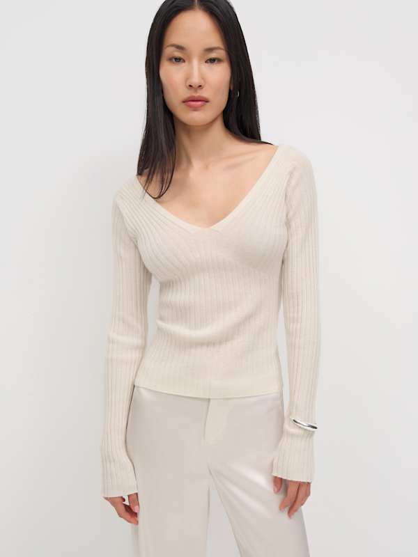 Shania Cashmere Sweater - Gossamer